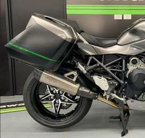 H2 SE/SX 18- パニアケース装着車 カーボンエンド チタン スリップオン