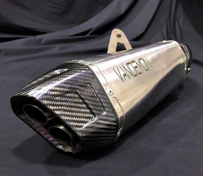H2 SE/SX 18- パニアケース装着車 カーボンエンド チタン スリップオン