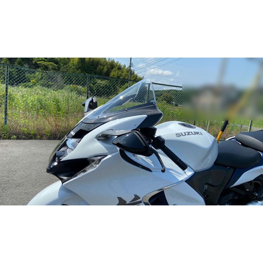 スズキ HAYABUSA GSX1300 カーボンマウントスクリーン(クリア) ACRY