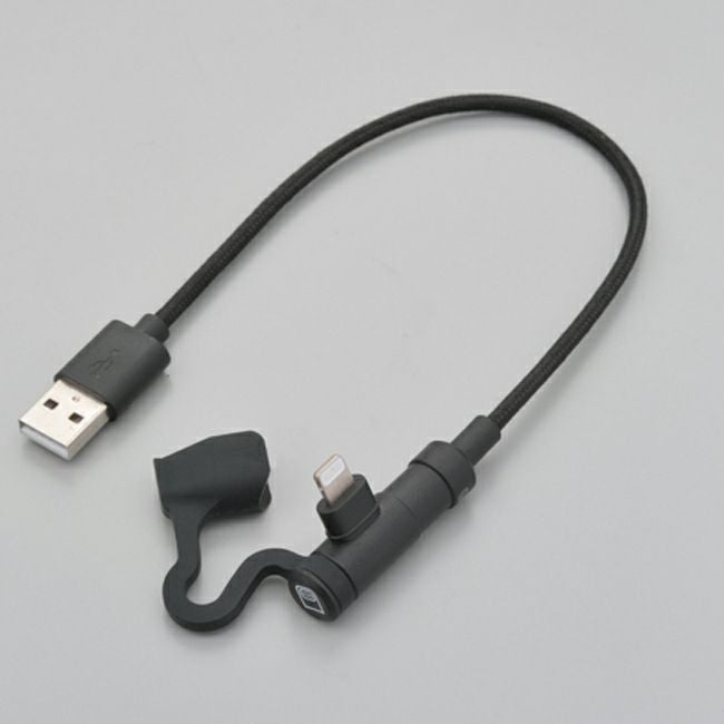 バイク用 USB充電ケーブル Type-A to Lightning L型 DAYTONA | バイク