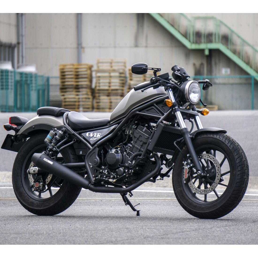 ホンダ レブル250/S SSメガホン フルエキゾーストマフラー (ブラック