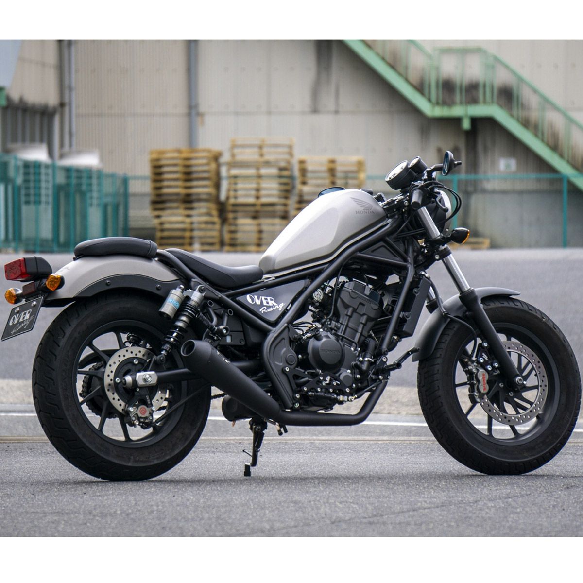 ホンダ レブル250/S SSメガホン フルエキゾーストマフラー (ブラック
