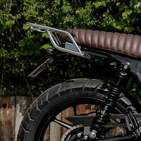 スピードツイン900/ストリートツイン/ストリートスクランブラー/T100/T120 SKIRMISH ミニラゲッジラック (ポリッシュ) Motone_1