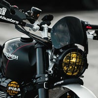 水冷/空冷T100 T120 スラクストン スクランブラー1200  アルミスクリーン "MICROBLADE" ブラック ショートタイプ Motone_13