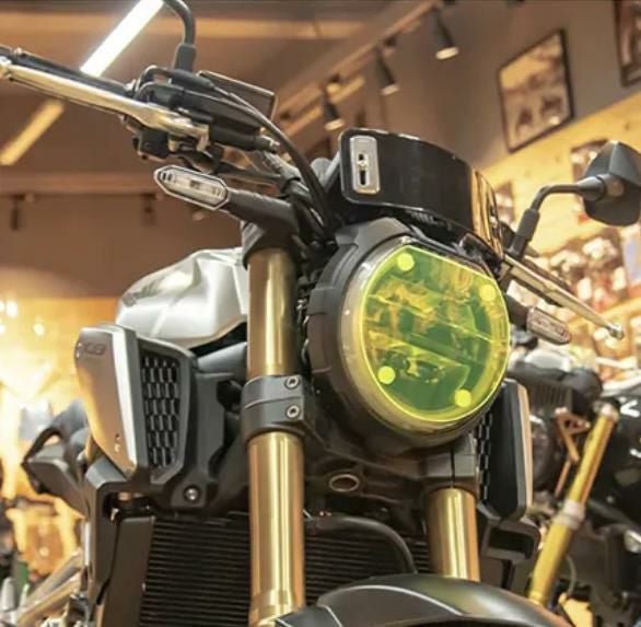 ホンダ CB650R 19-21 ヘッドライトカバー/プロテクター 蛍光グリーン