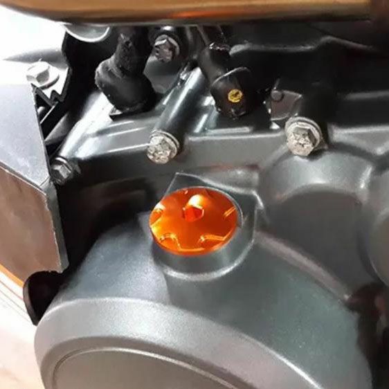 KTM DUKE 125/200/390 エンジンオイルキャップ オレンジ | バイク