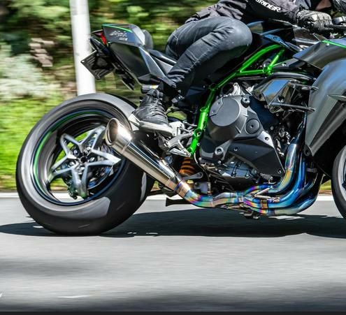 H2/H2R 15～23 フルチタン エキゾーストマフラー ポリッシュ 集合管