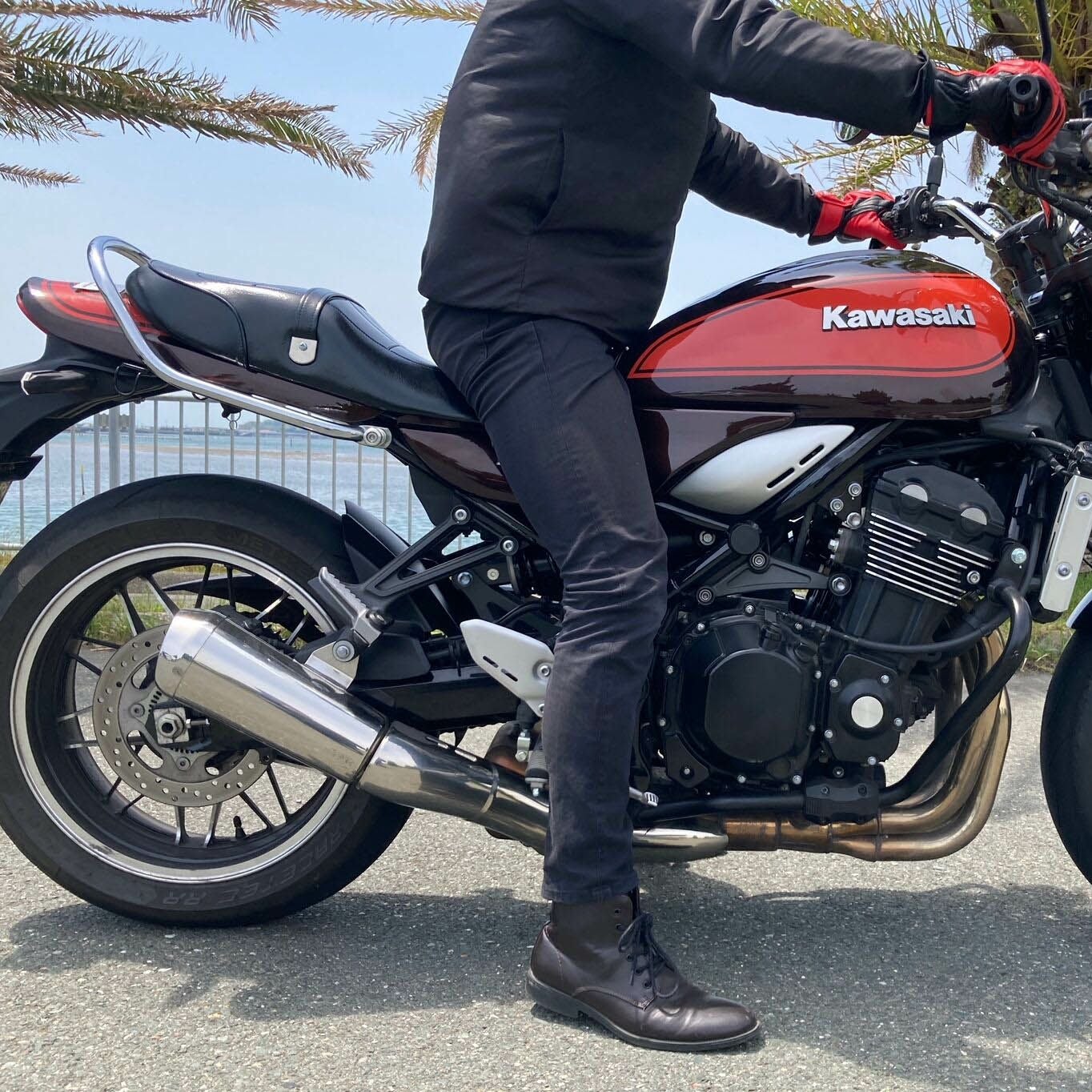 Z900RS/CAFE 18-25 Gシリーズ ゲル入りローシート Z2パターン (艶有り