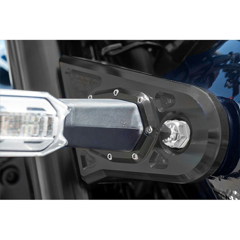 Z900RS/CAFE/SE ビレットハニカム・ヘッドライトステーカバー (ブラック) アーキ_1