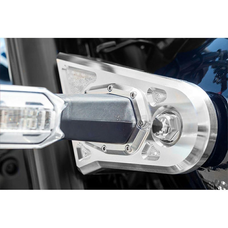 Z900RS/CAFE/SE ビレットハニカム・ヘッドライトステーカバー (シルバー) アーキ_1