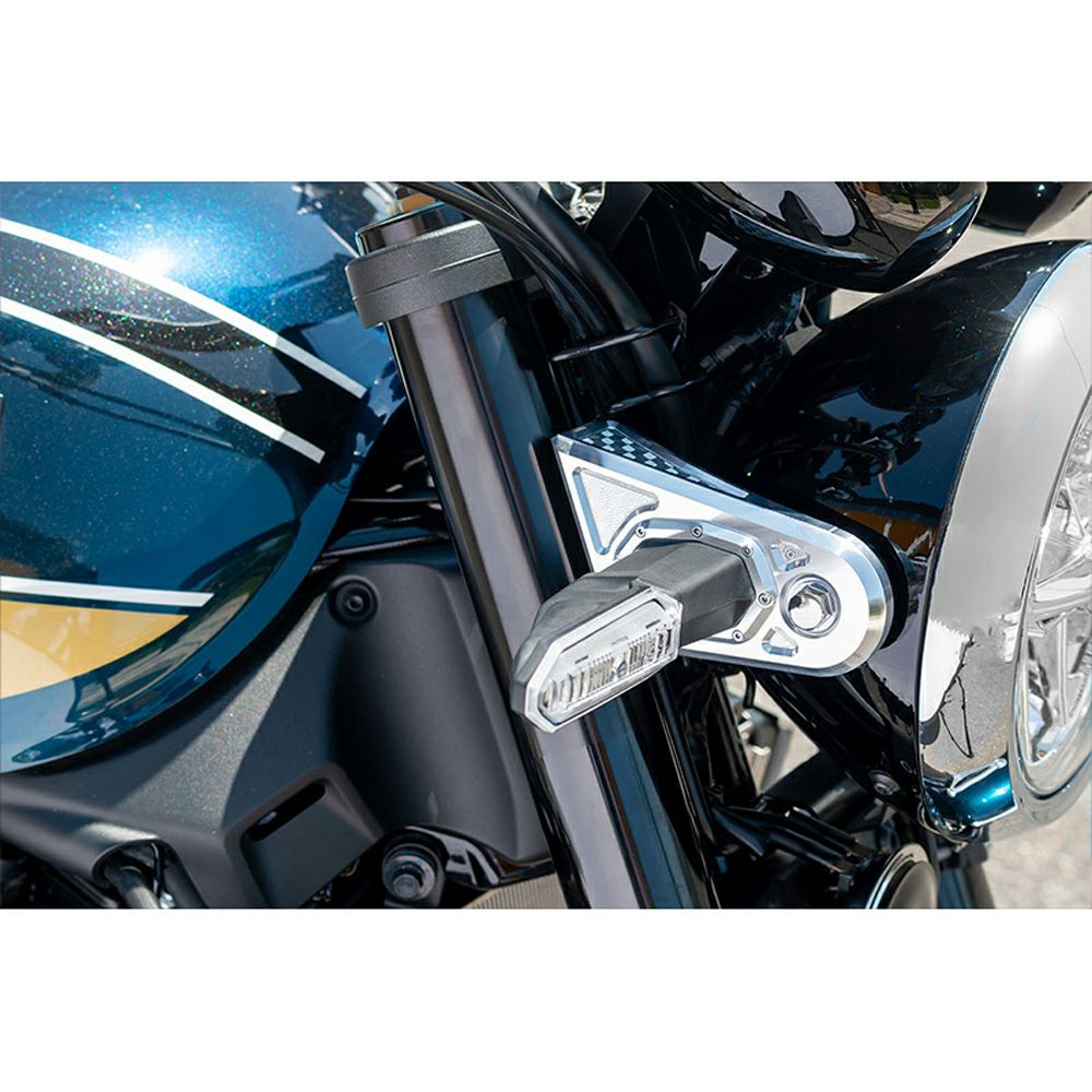 Z900RS/CAFE/SE ビレットハニカム・ヘッドライトステーカバー (ゴールド) アーキ_3