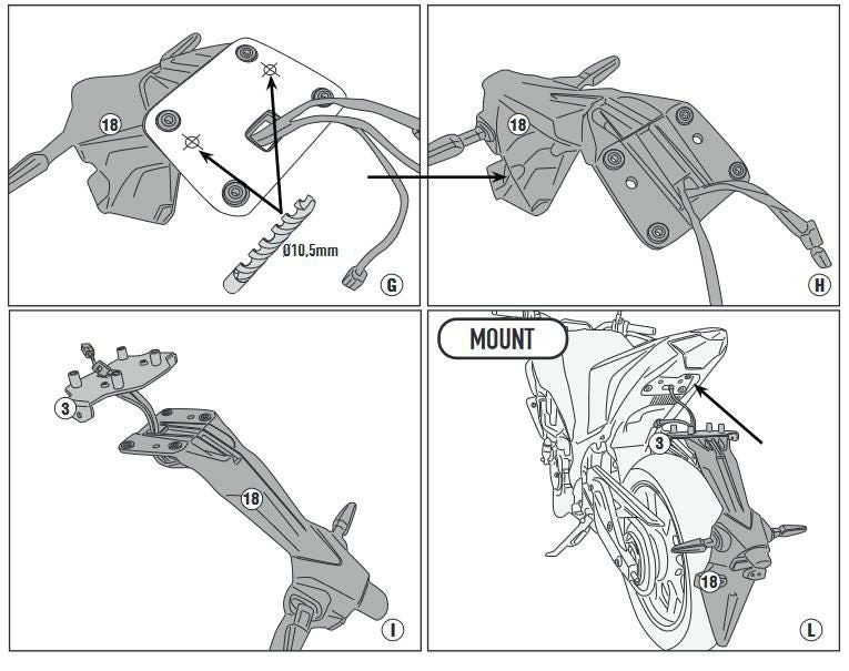 MT-25/MT-03 20-24 MONOLOCK対応トップケース用 リアキャリア GIVI