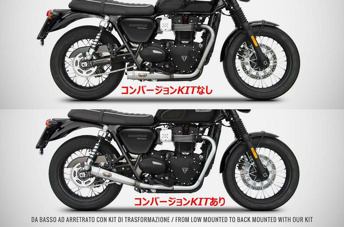 ボンネビル T100/T120 Racing 2-2 フルエキゾーストマフラー