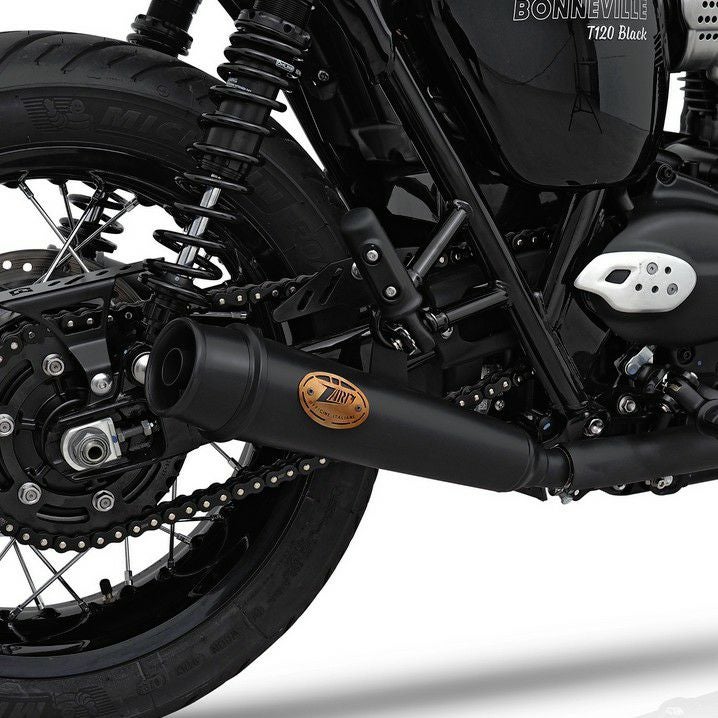 ボンネビル T100/T120 Racing 2-2 フルエキゾーストマフラー (ブラック