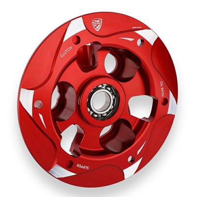 DUCATI プレッシャープレート オイルバス クラッチ レッドシルバー CNC 