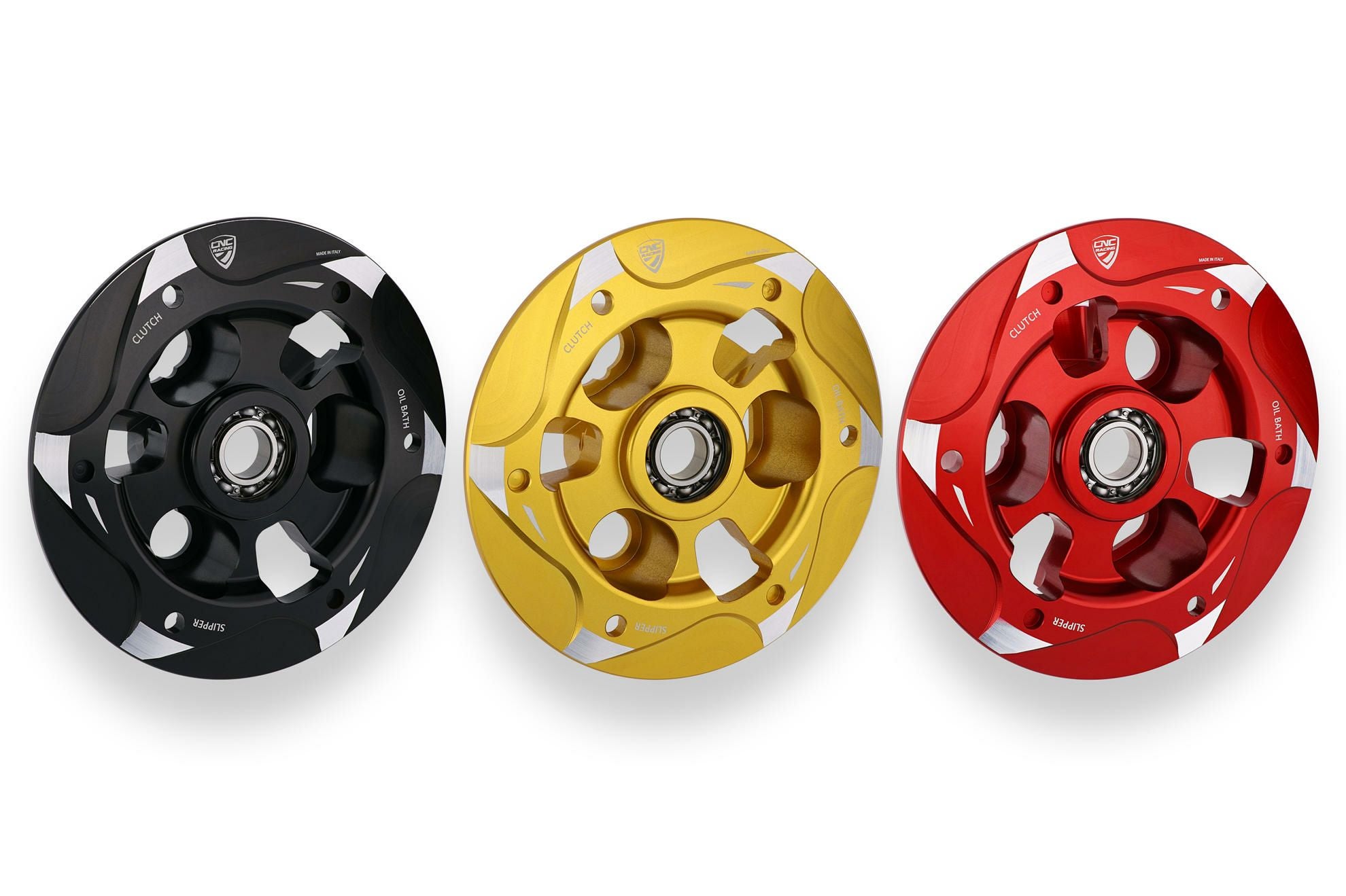 DUCATI プレッシャープレート オイルバス クラッチ レッドシルバー CNC