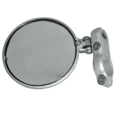 汎用 7/8 バーエンドミラー 左側 可倒式 シルバー CRG_1