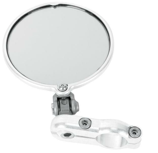 汎用 7/8 バーエンドミラー 右側 可倒式 シルバー CRG_1