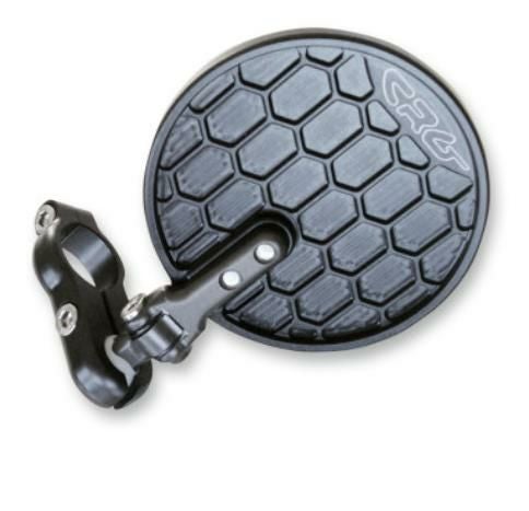 汎用 7/8 バーエンドミラー 左側 可倒式 ブロックパターン CRG_1