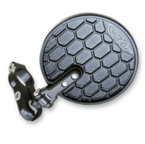 汎用 7/8 バーエンドミラー 右側 可倒式 ブロックパターン CRG_1