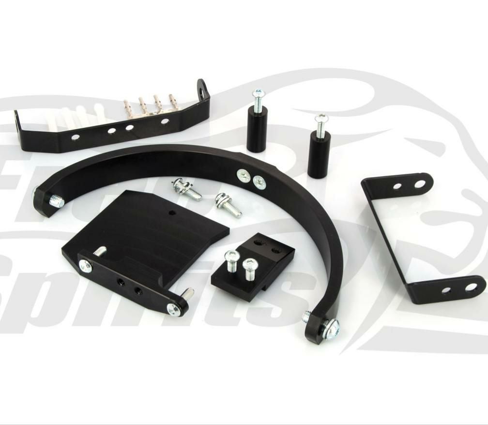 T100/T120 ヘッドライトステー＆レギュレーターブラケット ブラック