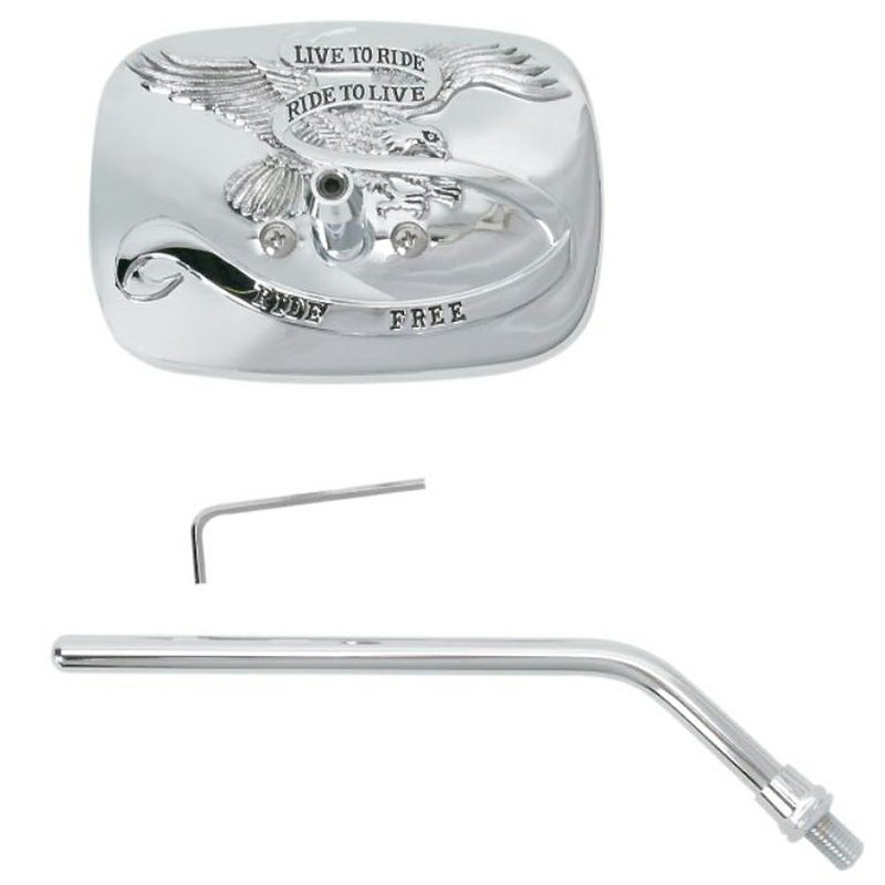 EMGO RIDE FREE ミラー 右用M10逆ネジ (クローム)_1