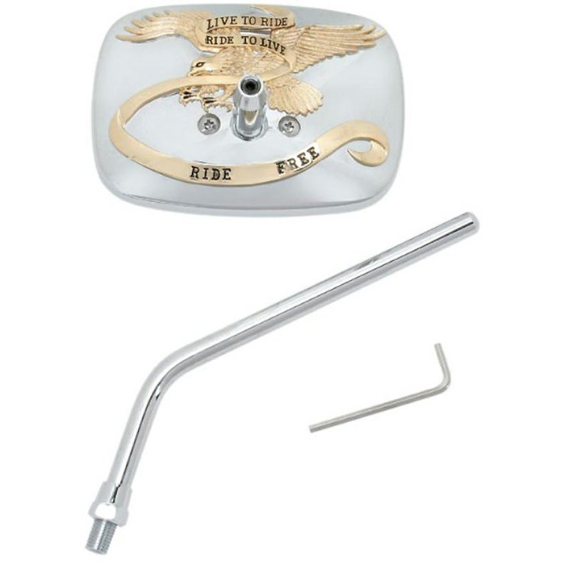 EMGO RIDE FREE ミラー 左用M10 (クローム/ゴールド)_1