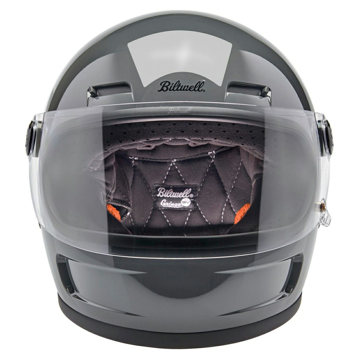 Biltwell GringoフルフェイスヘルメットL グレー　装飾用 Biltwell GRINGO SV フルフェイスヘルメット (グロスストームグレー