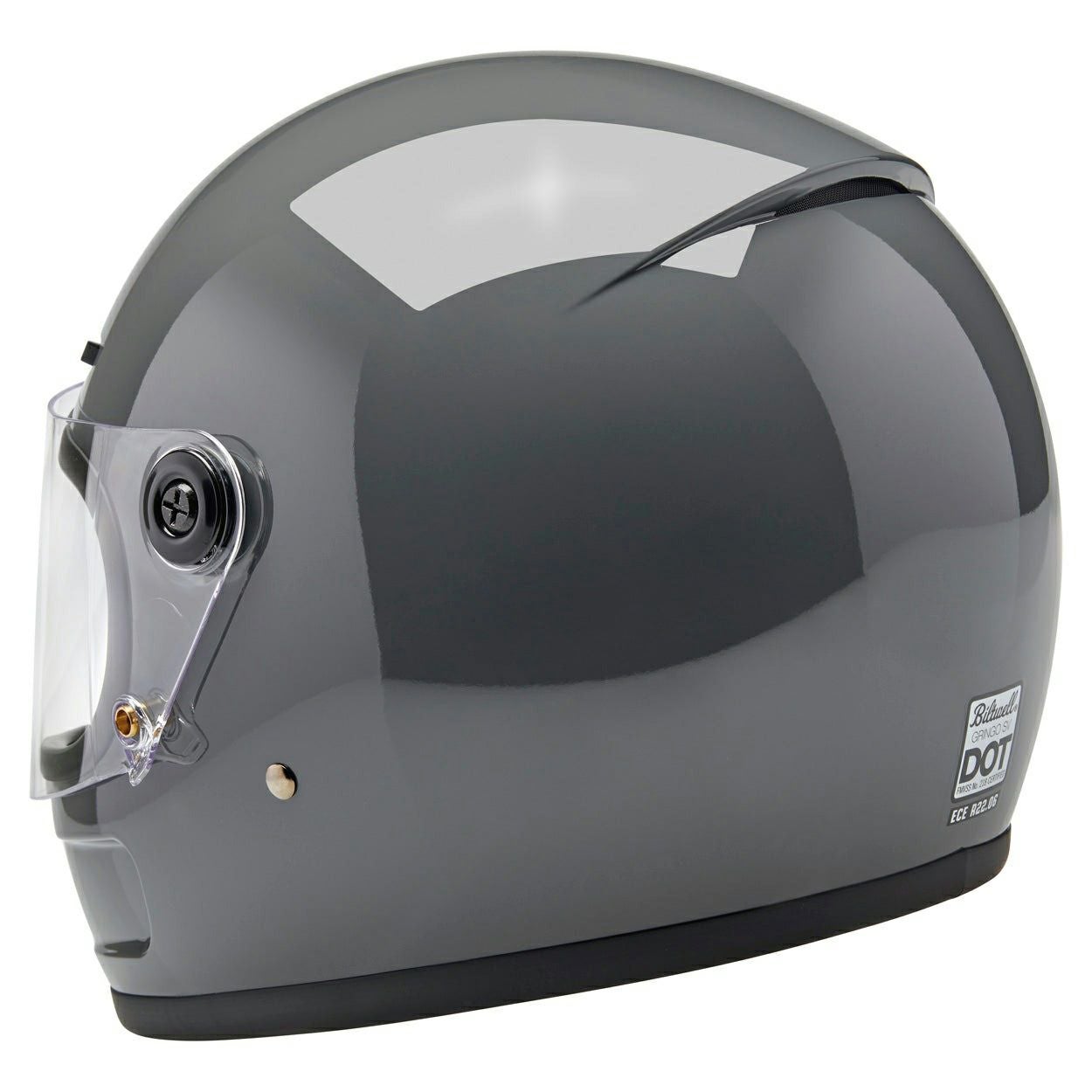 Biltwell GringoフルフェイスヘルメットL グレー　装飾用 Biltwell GRINGO SV フルフェイスヘルメット (グロスストームグレー