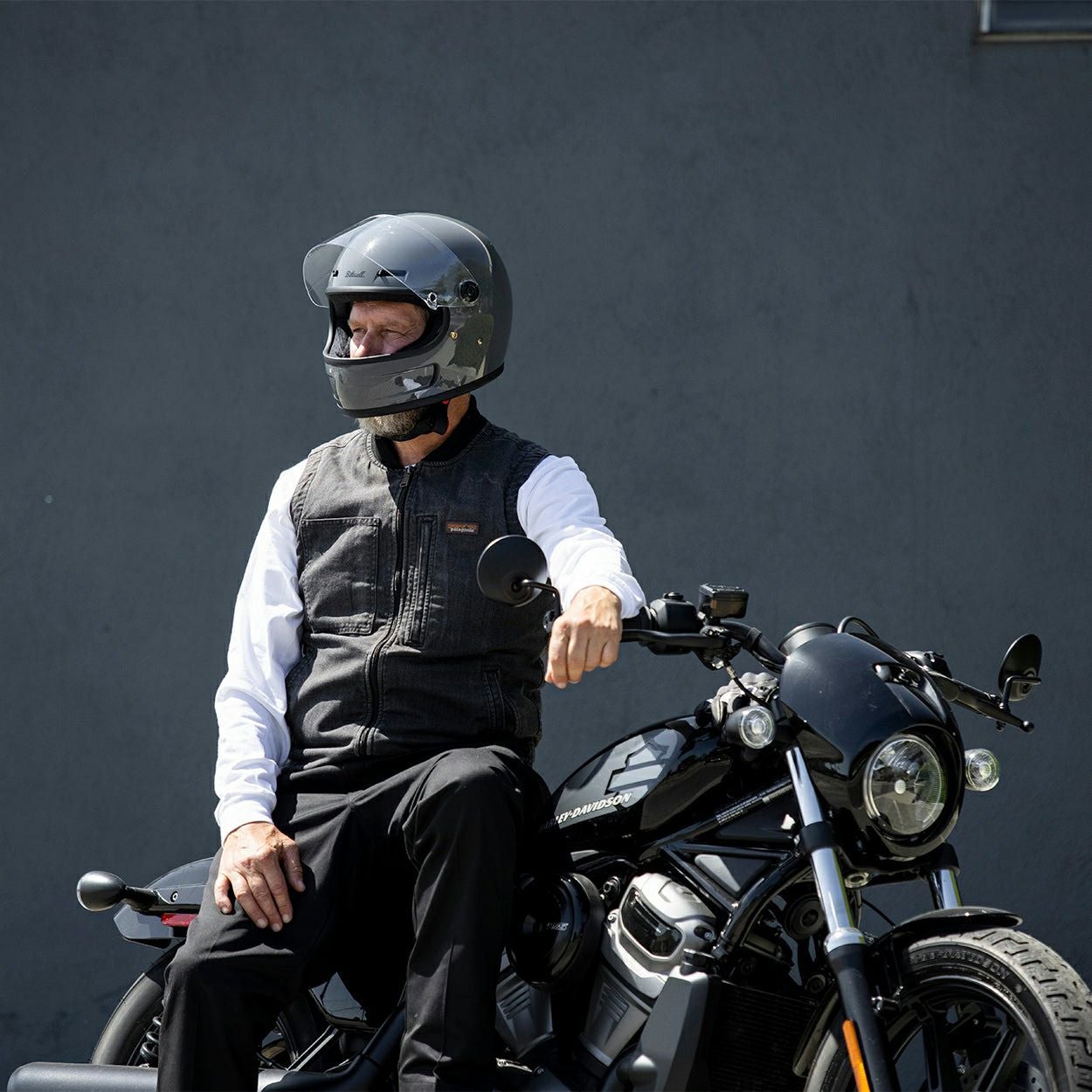Biltwell GRINGO SV フルフェイスヘルメット (グロスストームグレー