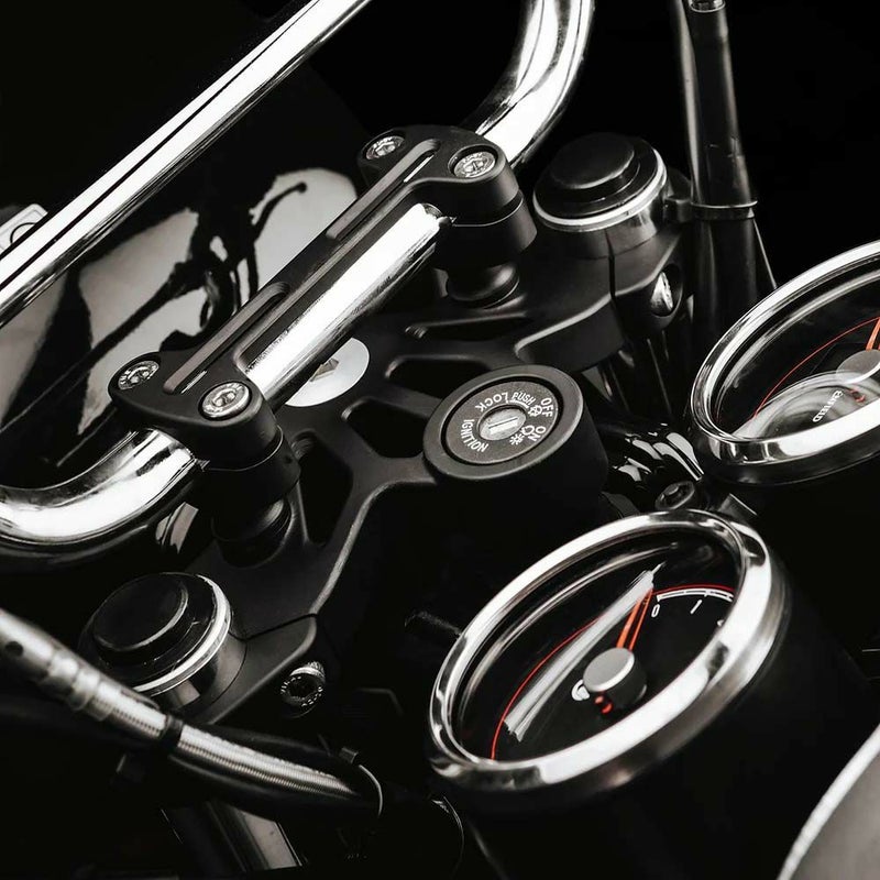 ロイヤルエンフィールド インターセプター/コンチネンタル650 トップブリッジ トリプルツリー ブラック LE MOTOGRAPHE_1