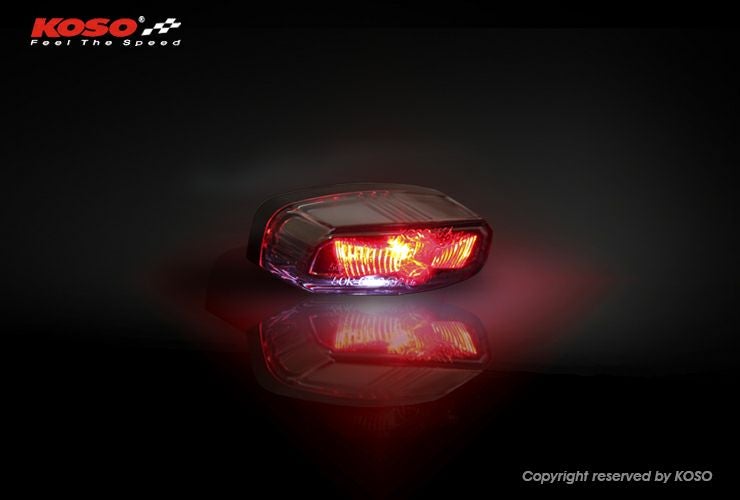 KOSO LED テールランプ & ナンバー灯 レッドレンズ 