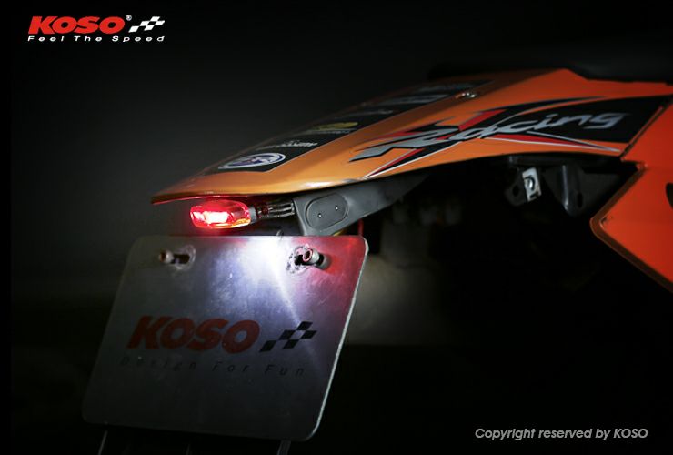 KOSO LED テールランプ & ナンバー灯 レッドレンズ 