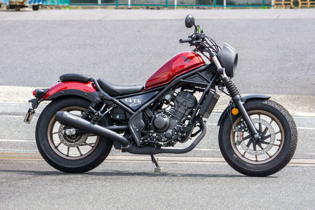 オーバーレーシングSSメガホンマフラー サイレントスリップオン（レブル250） SSメガホンマフラー BLK スリップオン Rebel250(23-)/S Edition(23