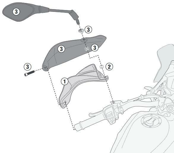 GIVI ジビ　ハンドガードエクステンション　モトグッツィ　V85TT MOTO GUZZI(モトグッチ) V85TT 19-23 ハンドガード エクステンション