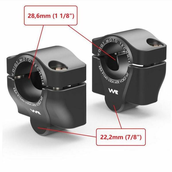 Z400/Z250 2018- ファットバー変換用ハンドルバーライザー 30mm UP