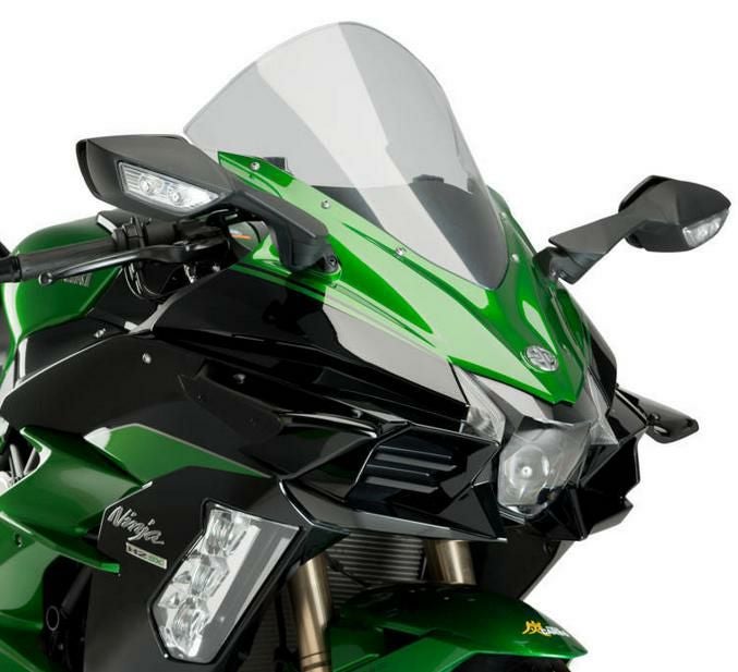 H2 SX 18-20 ダウンフォース サイドスポイラー ブラック Puig | バイク