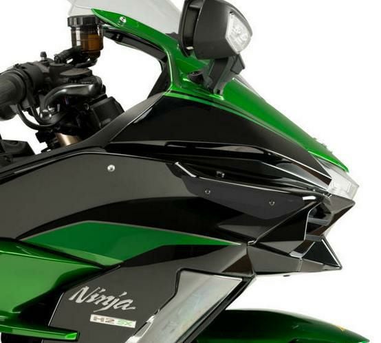 H2 SX 18-20 ダウンフォース サイドスポイラー ブラック Puig | バイク