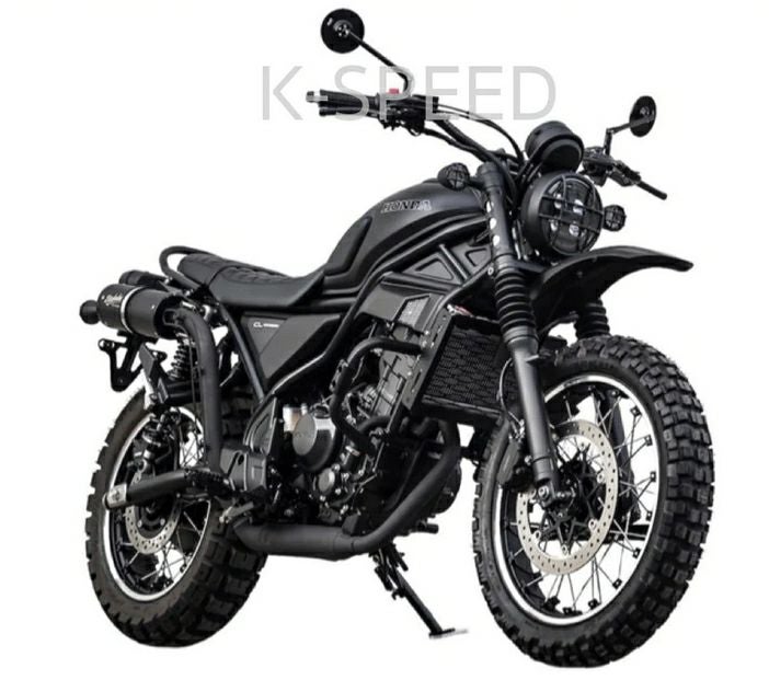 ホンダ CL250用 アンダーボディガードセット。ブラックアルミニウム製 