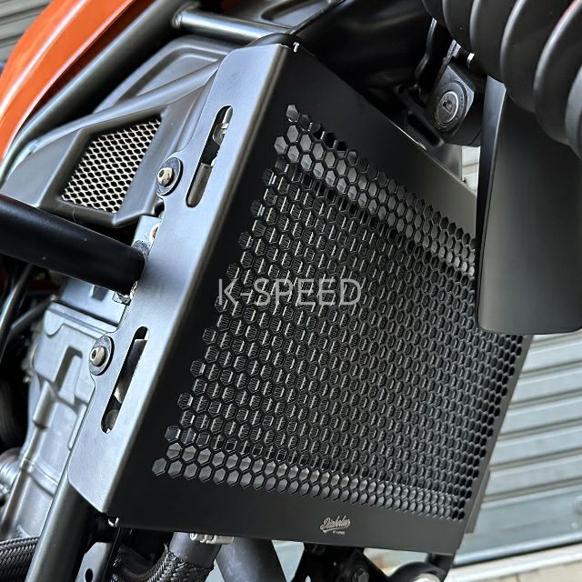 ホンダ CL250/CL500 ラジエーターガード ヘキサゴン ブラック K-SPEED_1