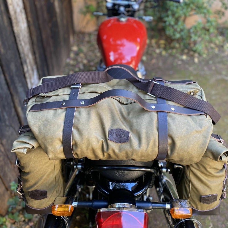 PODEROSA Shiraz ダッフルバッグ 30L (ベージュ/ブラウンレザー)_1