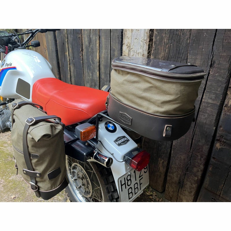 PODEROSA FEZ クイックリリース・テールバッグ 19L (グリーン/ブラウンレザー)_1