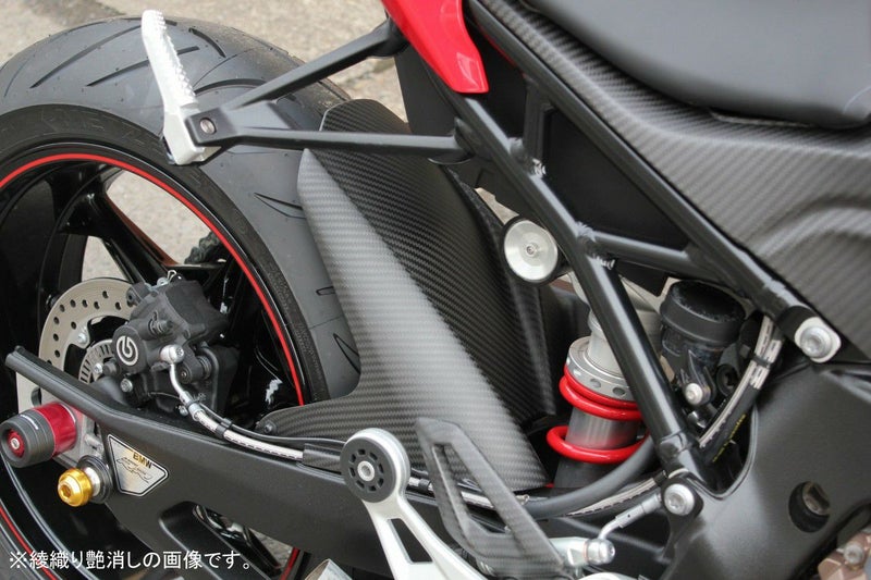BMW S1000RR リアフェンダー チェーンガード一体式 ドライカーボン 