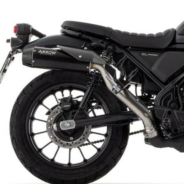 CL250 500用　ARROW EXHAUST ブラック マフラー　ホンダ ホンダ CL500 スリップオンマフラー ダークエンドキャップ Euro5 ARROW