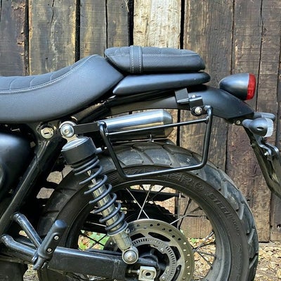 トライアンフ ストリートスクランブラー/スクランブラー900 サドルバッグステー 左側 サテンブラック La Poderosa_1