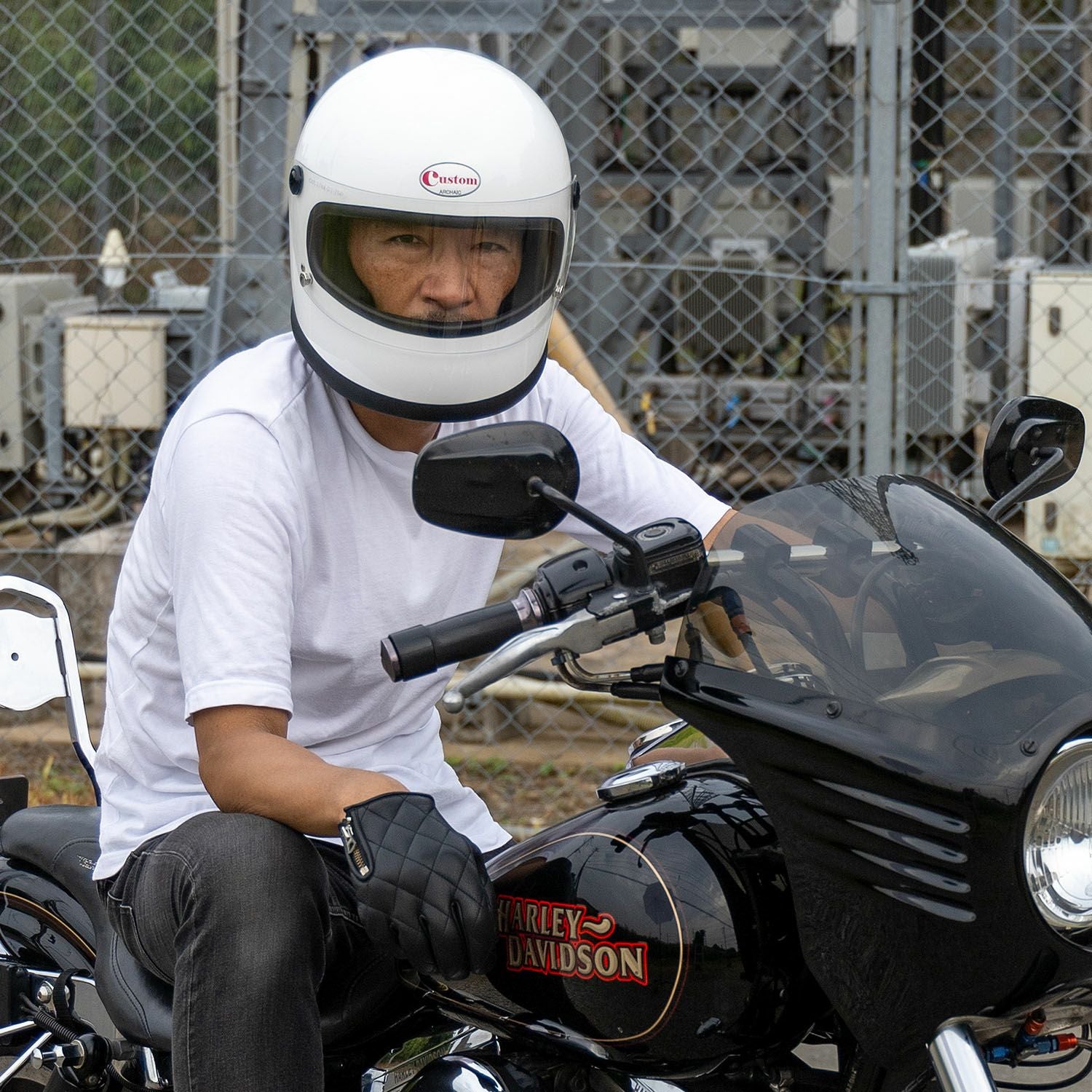 DIN MARKET CUSTOM GT-750ヘルメット 族ヘル ホワイト | バイク