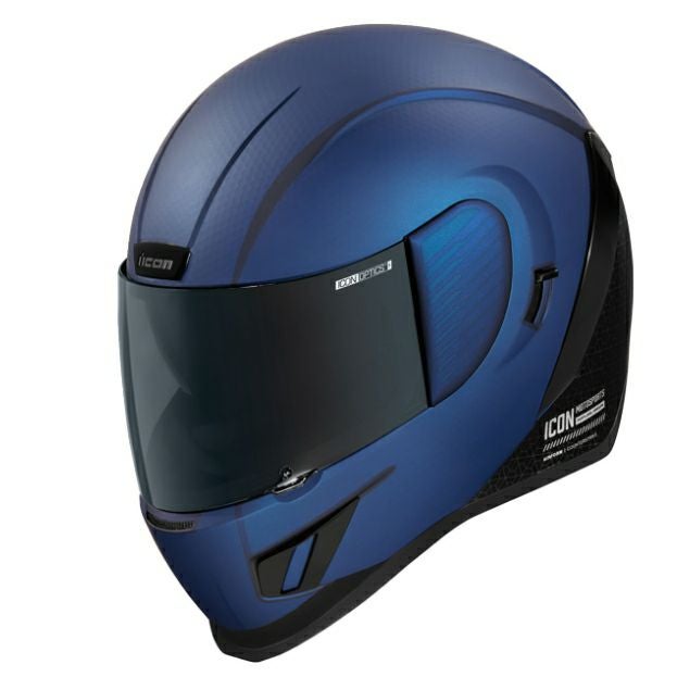 ICON ヘルメット AIRFORM Counterstrike サンバイザー付き ブルー
