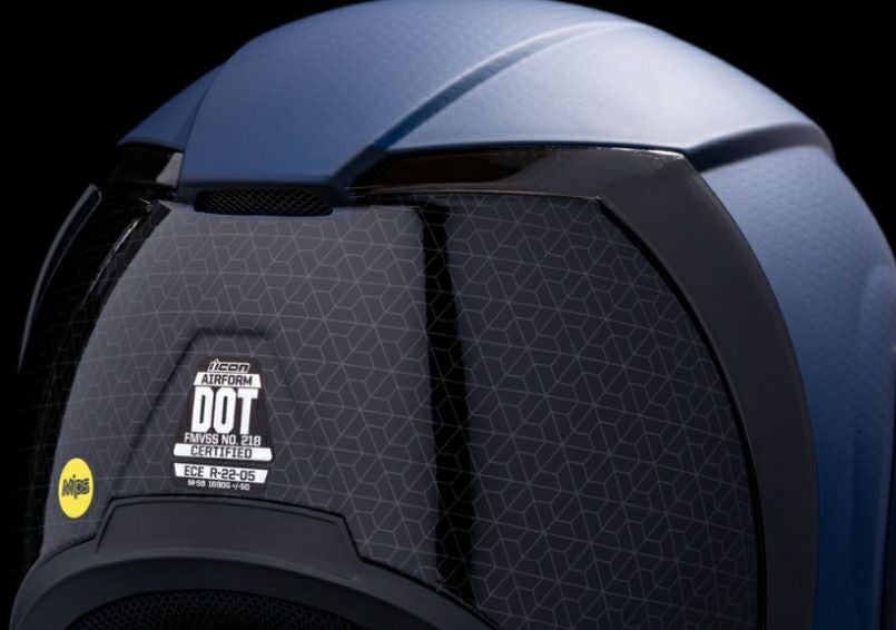 ICON ヘルメット AIRFORM Counterstrike サンバイザー付き ブルー_6