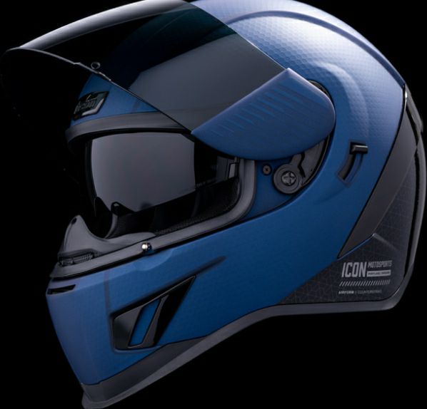 ICON ヘルメット AIRFORM Counterstrike サンバイザー付き ブルー