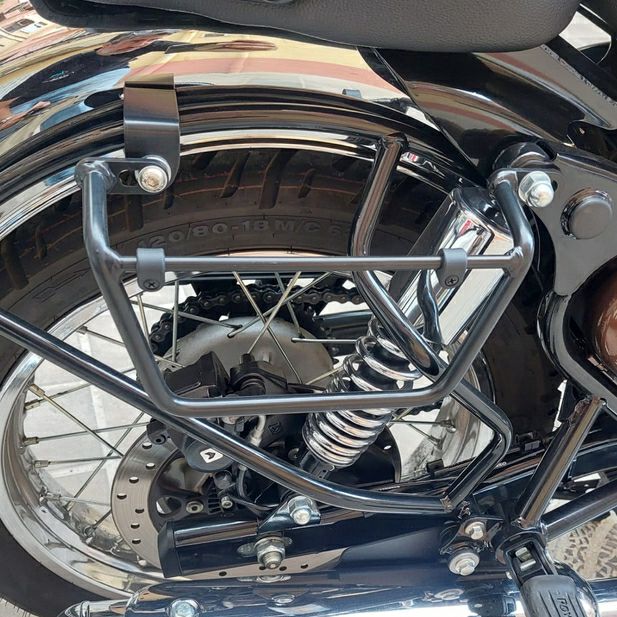 ロイヤルエンフィールド　クラシック350 サドル ロイヤル エンフィールド クラシック350 サドルバッグ ステー ブラック